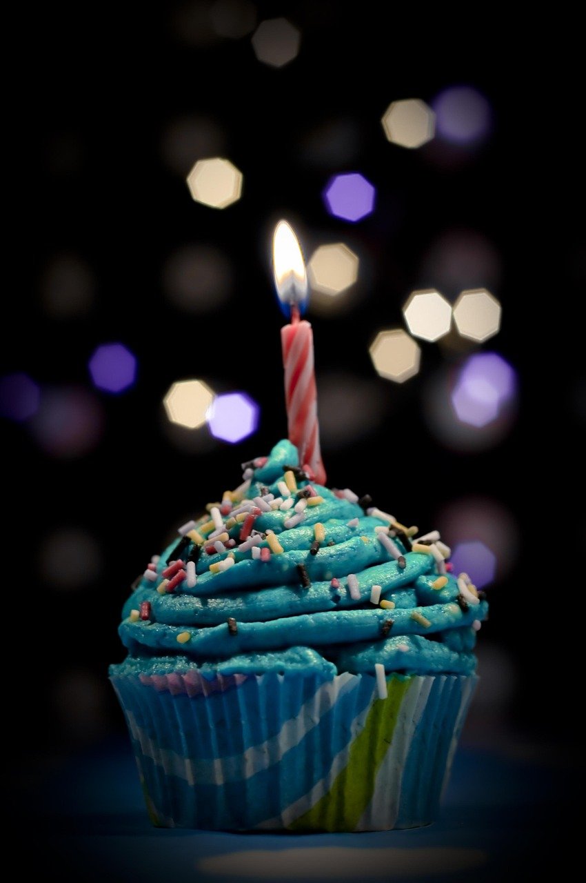 bokeh, cupcake, black birthday, happy birthday, black bokeh, birthday blues, hanimods